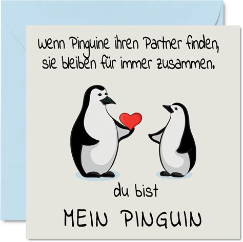 Pinguin Jubiläumskarte Du bist Mein Pinguin Niedliche Romantische