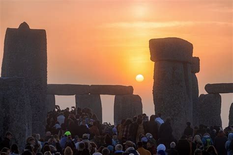 Solsticio De Verano De Stonehenge Amanecer