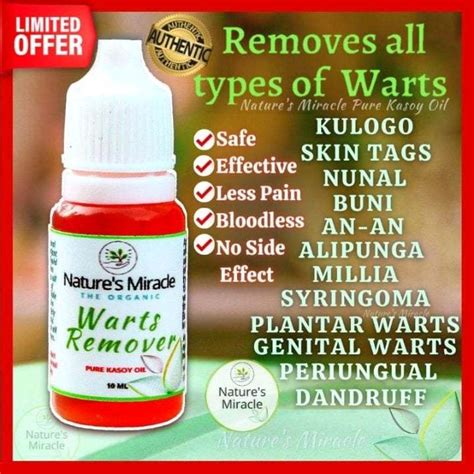 Warts Natures Miracle Original Organic Pure Kasoy Oil Effective