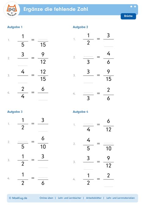 Lernaufgaben Bruchzahlen K Rzen Und Erweitern Bruchrechnen