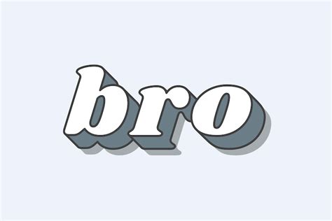 Free Vector Bro Word Bold Typography