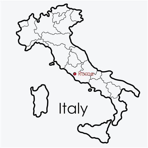 Italy Map Drawing