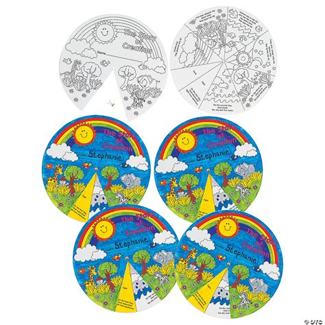 Color Your Own Religious Creation Story Wheels Fun Express