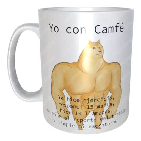 Taza Cheems Meme Perro Cheems Dogue Con Café Sin Café M4 Mebuscar México