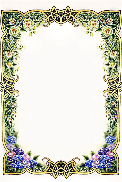 Illuminated Manuscript Border Design Template Nachmacherin80