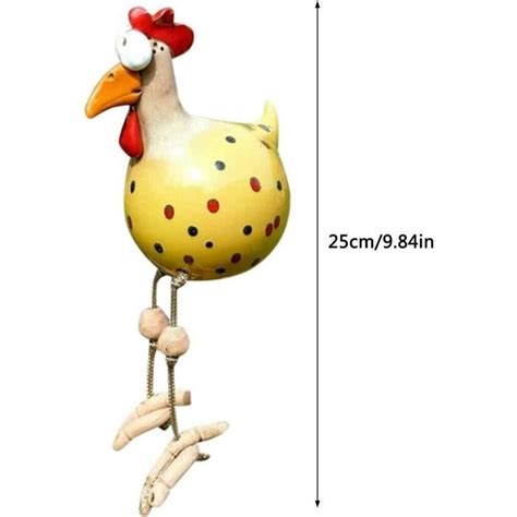 Poule Decorative Jardin Poulet Cour Art R Sine Coq Statue Dr Le Daze