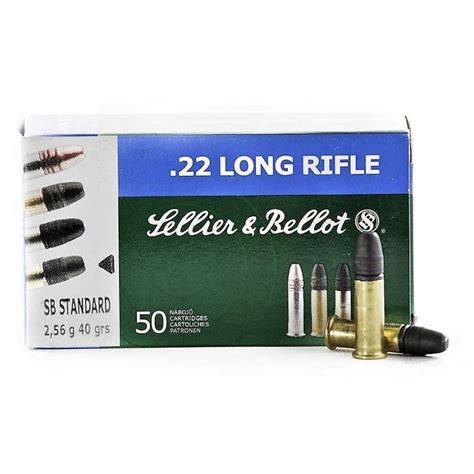 Sellier Bellot 22LR SB Standard Velocity 40gr LRN 500 Rounds