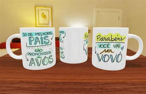 Caneca Estampada Parab Ns Voc Vai Ser Vov Ml Bigcanecas