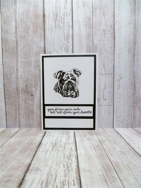 Handmade Bulldog Memorial Card Bulldog Sympathy Card Loss Of Etsy