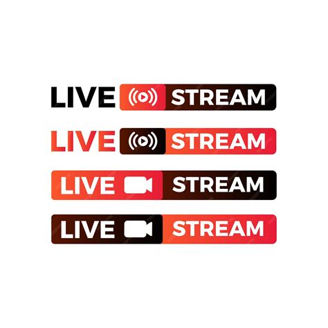 Premium Vector | Live stream stickers badge collection