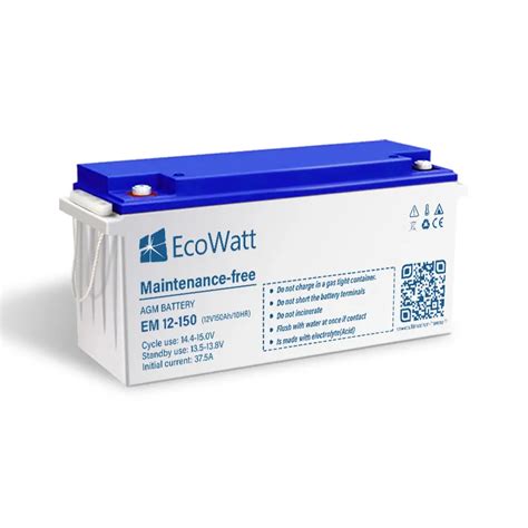 Batterie Ah V Agm D Charge Lente Ecowatt Ultimatron Shop