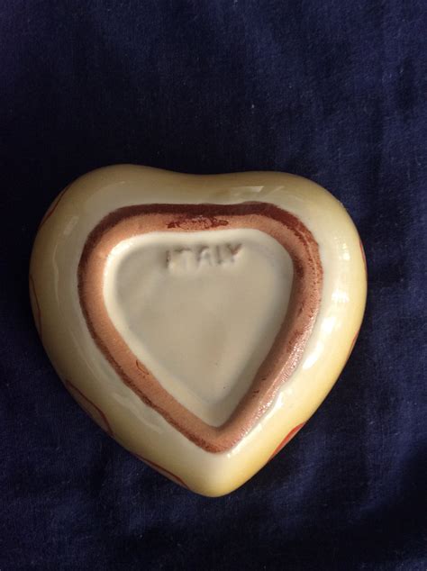 Vintage Heart Shaped Trinket Dish Etsy