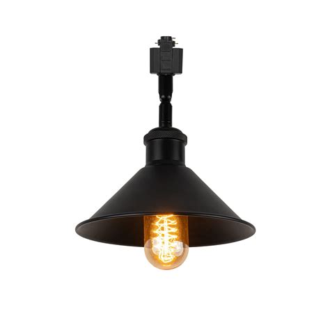 FSLiving Adjustable Angle H Type Track Pendant Light E26 Matt Black