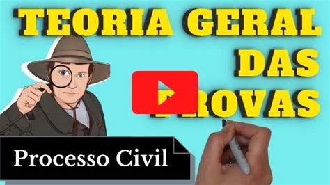 Teoria Geral Das Provas Processo Civil Direito Desenhado