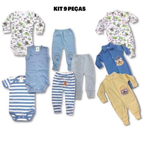 Kit Enxoval Roupa De Beb Menino Pe As Body Mij O Macac O Mazinha