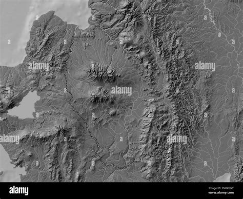 Bukidnon Province Of Philippines Bilevel Elevation Map With Lakes And