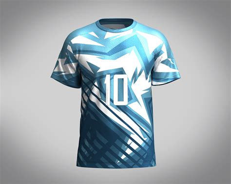 Artstation Soccer Blue And White Color Jersey Player 10