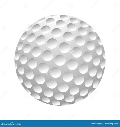 Golfball Realistic Vector Image Of Single Golf Equipment Ball