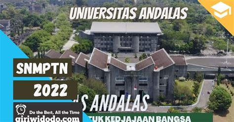 Daya Tampung Dan Peminat Snmptn 2022 Universitas Andalas Unand Giri Widodo