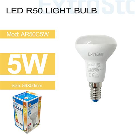 5w Led R50 Light Bulb E14 3000k Ar50c5w Extrastar Electrical Limited