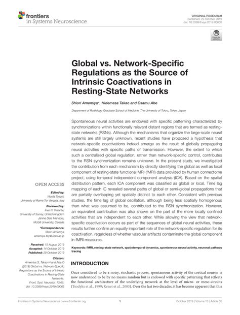 Pdf Global Vs Network Specific Regulations As The Source Of