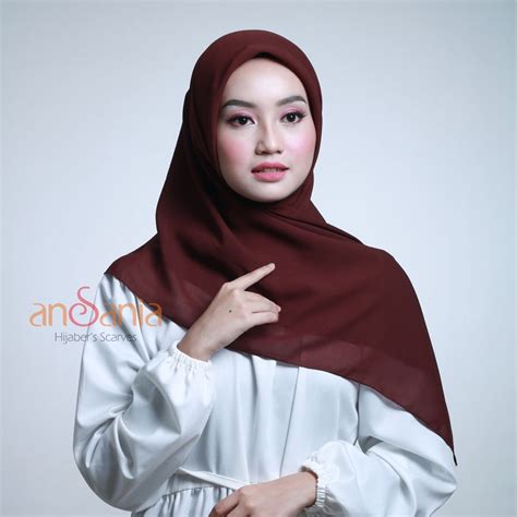 Jual Hijab Collection Hijab Bella Square Ansania Kerudung Polos Segi