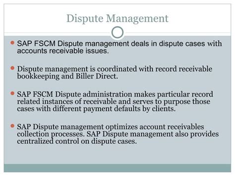 Sap Fscm Dispute Management Ppt