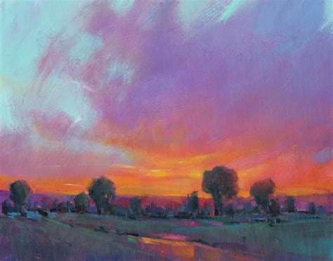 Fiery Sunset I Painting By Tim O Toole Fine Art America