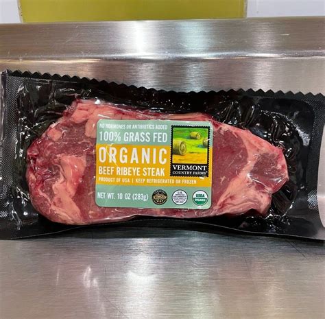 Organic Grass Fed Rib Eye Steak 10oz 10 Oz Just Organics