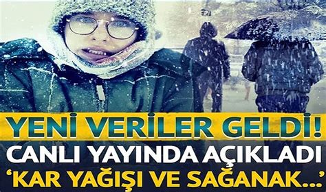 Kar yağışı ve sağanak Son dakika hava durumu verileri geldi Prof Dr