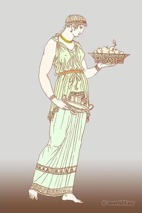 Greek Girls In Chiton Ancient Greek Costume History Costume History