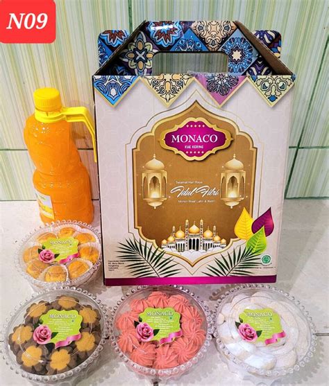 kue lebaran monaco lengkap  sirup kue kering paket lebaran
