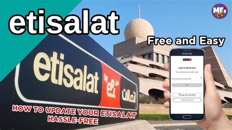 How To Update Etisalat Sim Using Uae Pass And Emirates I D Step By