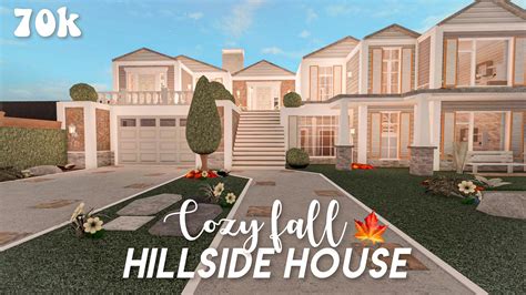 Cozy autumn hillside house - Bloxburg speedbuild - YouTube