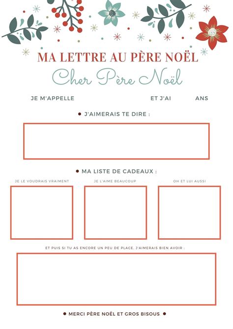 3 Modèles De Lettre Au Père Noël à Imprimer Gratuitement