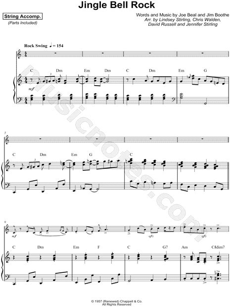 Lindsey Stirling Jingle Bell Rock Sheet Music In C Major Download