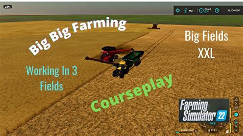 Fs22 Big Fields Xxlgameplay Harvesting Mulching And Planting Youtube