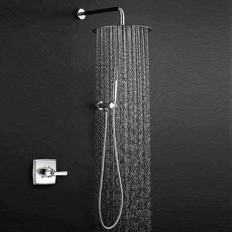 Pommeau De Douche Douchette Rond 10 Pouces 25cm Ultra Mince Haute