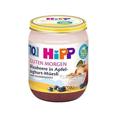 HiPP Guten Morgen Blaubeere in Apfel Joghurt Müesli 160 g Amazon de