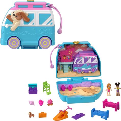 Polly Pocket Set De Juego Estuche De Perrito Playero Para Ni As De