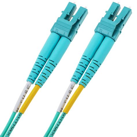 OM3 Fiber Optic Cable LC To LC Duplex 50 125 Multimode 50cm Cablematic