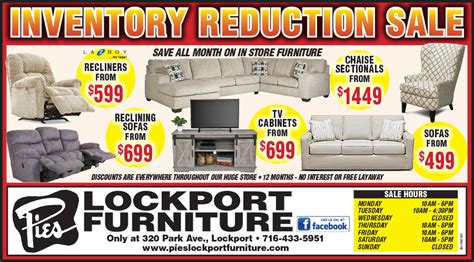 Furniture Sales at Pies Lockport Furniture | Monthly Specials