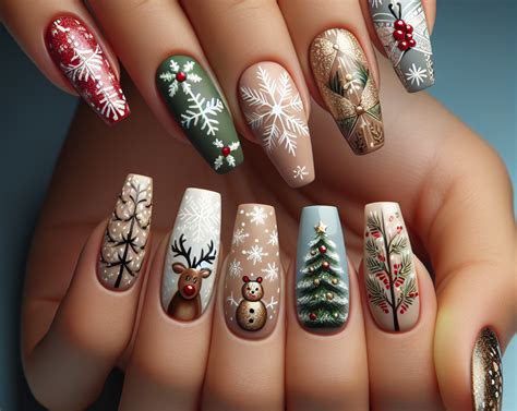 ℹ 25 Ideas Increíbles de Uñas Navideñas para Destacar en las Fiestas