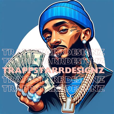 Nipsey Hussle Digital Art Print Inspirational Money Bundle Hip Hop