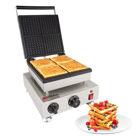 Aldkitchen Belgian Waffle Iron Press Type 4 Square Waffles