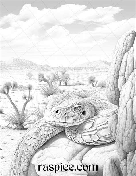 43 Desert Animals Grayscale Coloring Pages Printable For Adults Pdf F