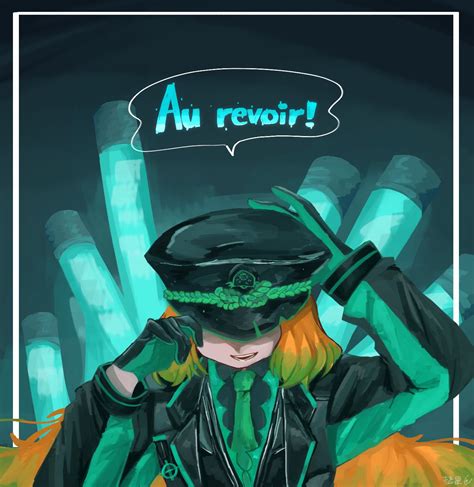 Safebooru 1girl Aqua Gloves Arms Up Black Jacket Black Shirt Black Vest Collared Shirt Ego