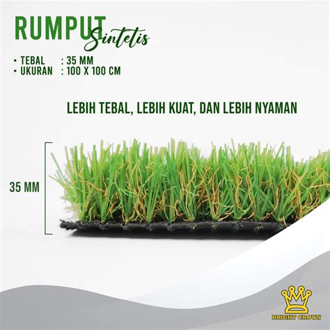 Jual Bright Crown Rumput Sintesis Ketebalan 35mm Tipe Jepang Uk 100 X