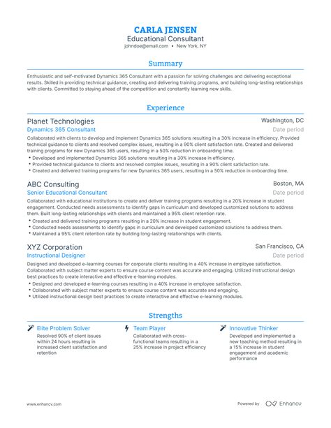 5 Educational Consultant Resume Examples And Guide For 2023