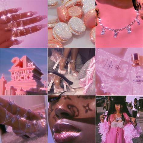 Pink Bougie Aesthetic Collage Kit 63 Pcs Etsy